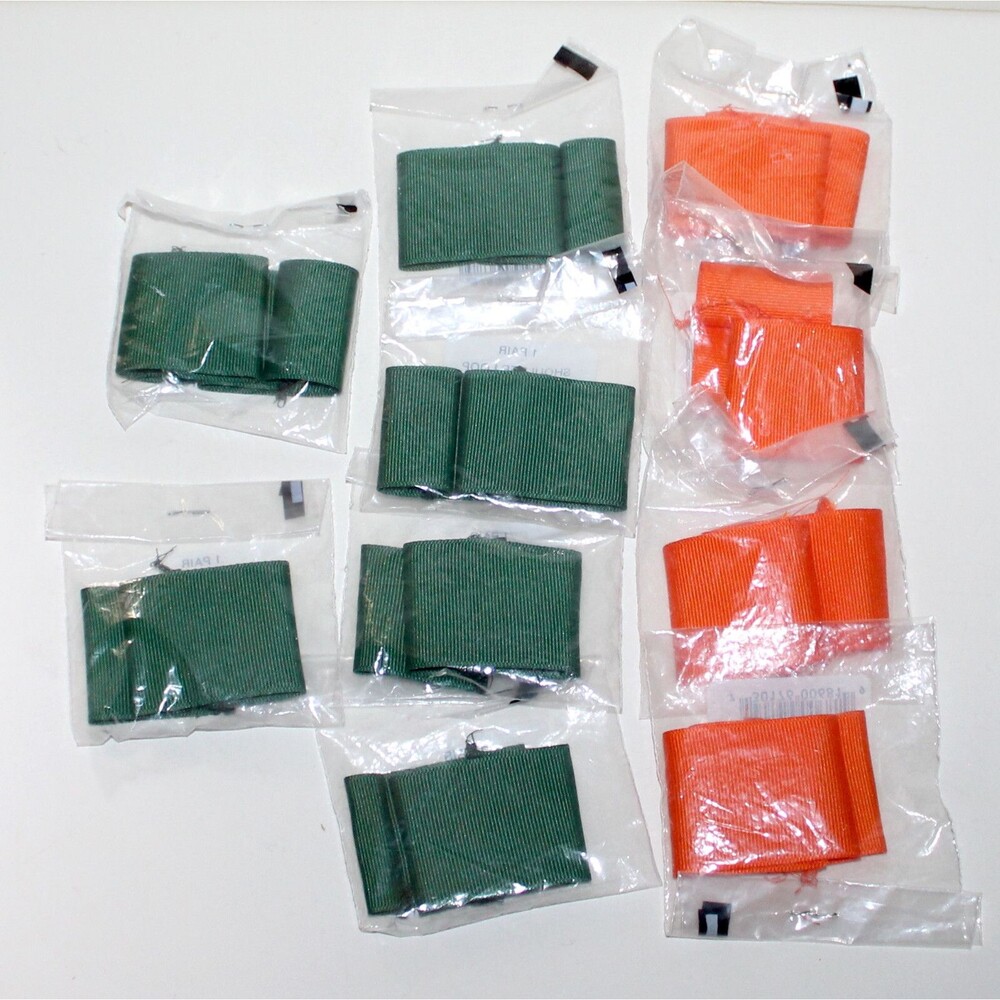 Lot 10 Boy Scouts Uniform Shoulder Loop 6 green pairs + 4 Orange pairs NEW BSA